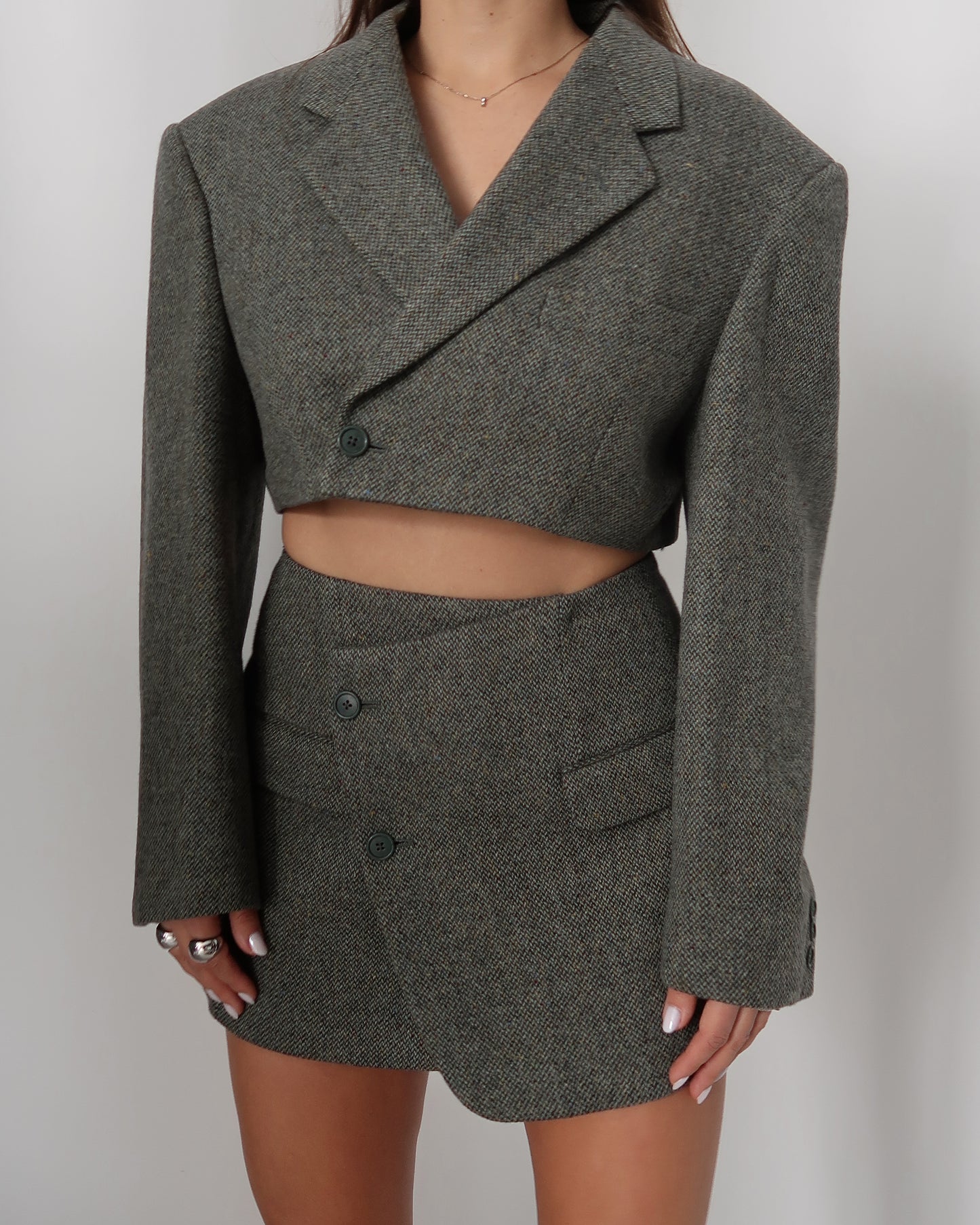 DEEP GREEN WOOL SET - M